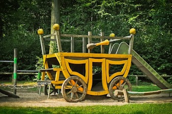 Yellow Carriage Near Trees