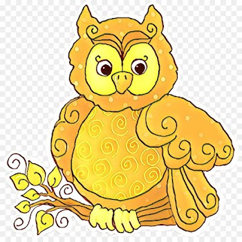 yellow cartoon owl clip art bird