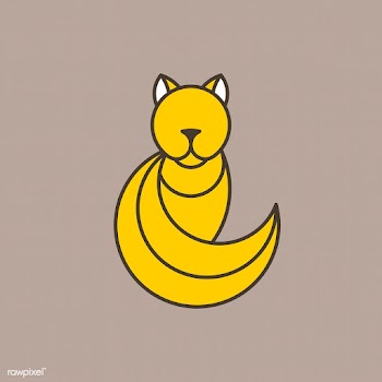 Yellow cat geometrical animal vector | Free stock vector - 520825