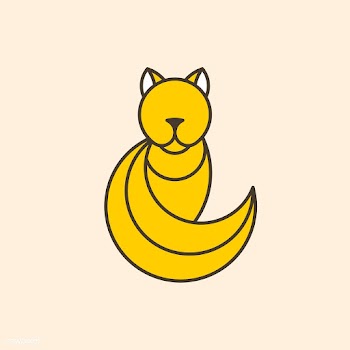 Yellow cat geometrical animal vector | Free stock vector - 520839
