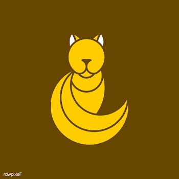 Yellow cat geometrical animal vector | Free stock vector - 520934