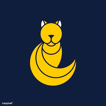 Yellow cat geometrical animal vector | Free stock vector - 520996