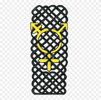 Yellow Celtic Knotwork Transgender Symbol Fabric - Girl New Design Top