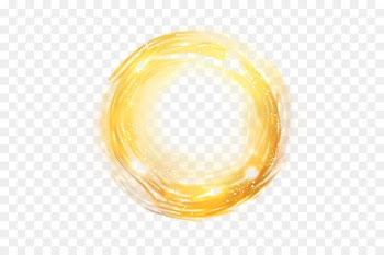 Yellow Circle Font - Round halo 