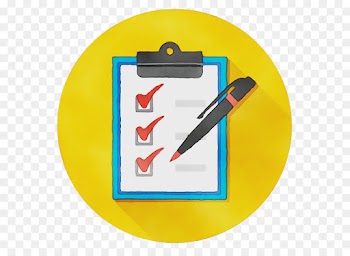 yellow circle plate clipboard
