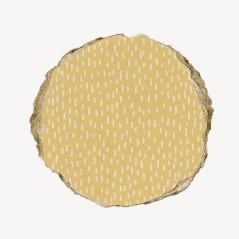Yellow circle shape collage element, | Free PSD - rawpixel