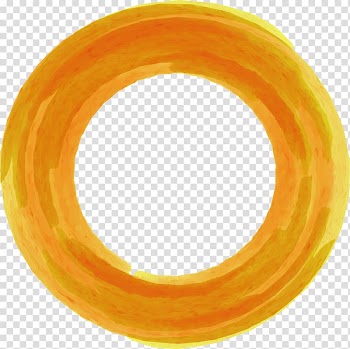 Yellow Circle Watercolor painting, Khaki colored circles transparent background PNG clipart