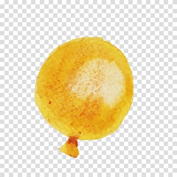 Yellow Citron Vegetarian cuisine, Color ink painted yellow balloons transparent background PNG clipart