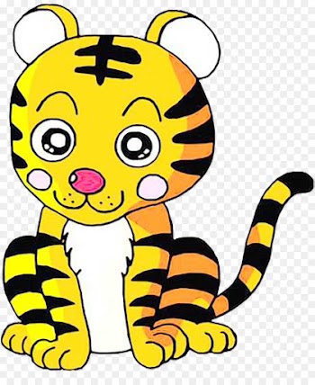 yellow clip art cartoon animal figure tail