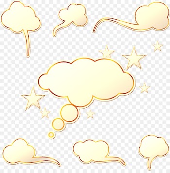 Yellow Clip art - Dialog bubbles 