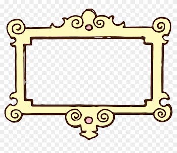 Yellow Clip Art Frame - Black And White Picture Frame Border