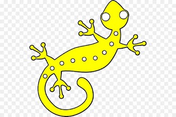 yellow clip art lizard animal figure gecko