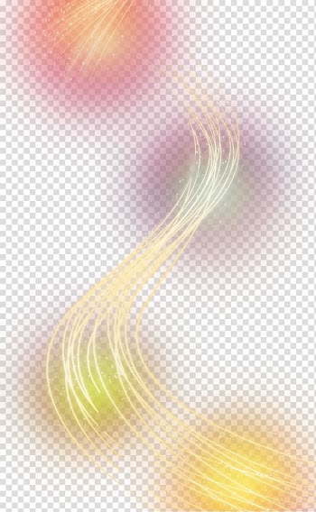 Yellow Close-up Sky Computer , Floating ribbons transparent background PNG clipart