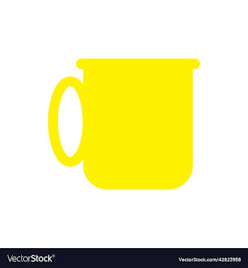 yellow coffee cup solid icon