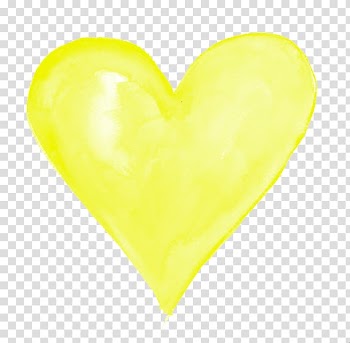 Yellow Color, Yellow Heart transparent background PNG clipart