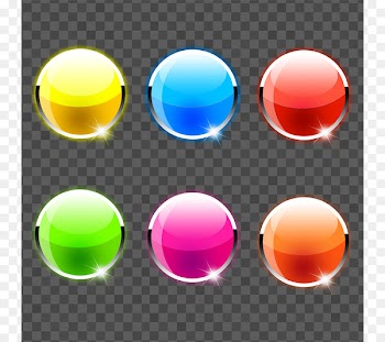 Yellow - colorful shining buttons PSD 