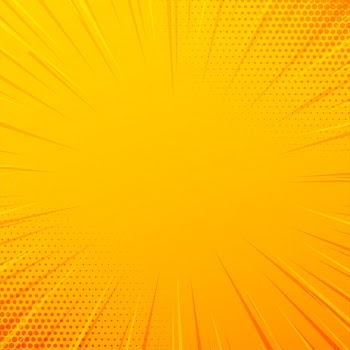 Yellow comic zoom lines background Free Vector