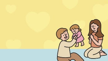 Yellow computer wallpaper, family cartoon | Free Photo - rawpixel