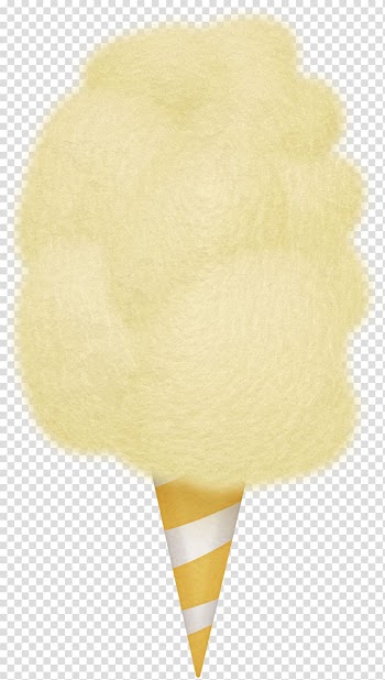 Yellow cotton candy , Cotton candy Ice cream cone, cotton candy transparent background PNG clipart