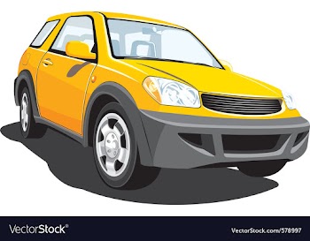 Yellow crossover vector image