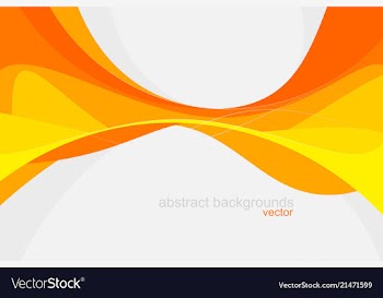 Yellow curved shapes scene concepts vector image