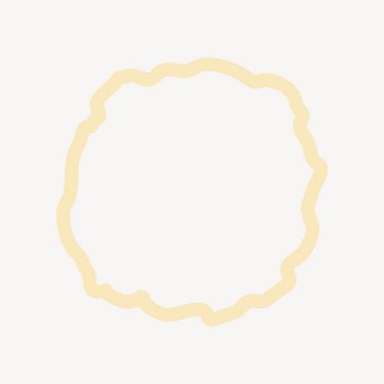 Yellow doodle frame, collage element | Free Vector - rawpixel