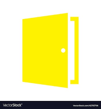yellow door solid icon