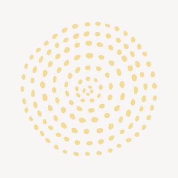 Yellow dots round shape collage | Free PSD - rawpixel