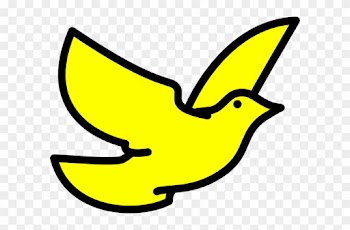 Yellow Dove Clip Art - Bird Clipart Black And White