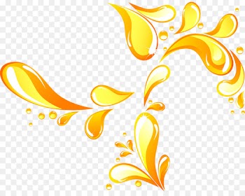Yellow Drop Liquid Clip art - Beautiful golden drops 