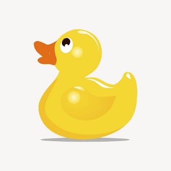 Yellow duck sticker, toy illustration | Free PSD - rawpixel
