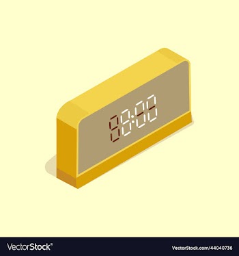 yellow electronic alarm clock good morning time