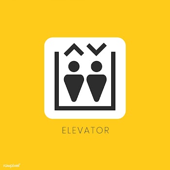 Yellow elevator icon sign vector | Free stock vector - 538316