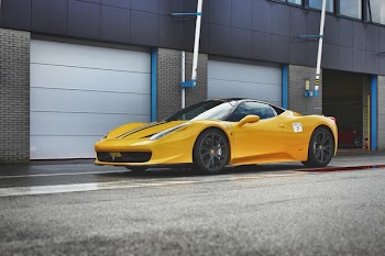 Yellow Ferrari 458 Italia Sports Car