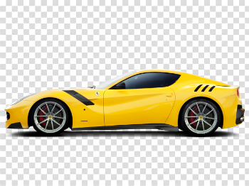 Yellow Ferrari Transparent Image
