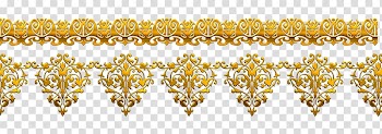 Yellow floral border, Gold Flower Floral design, golden flower pattern transparent background PNG clipart