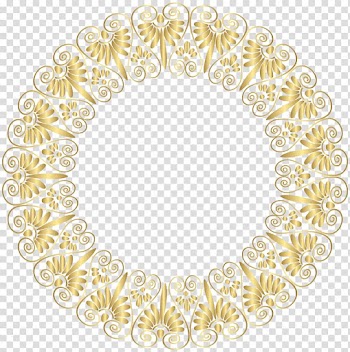 Yellow flower border , file formats Raster graphics Computer file, Gold Border Frame transparent background PNG clipart