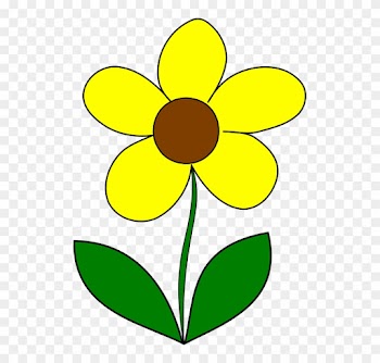 Yellow Flower Clip Art Png - Flower With 5 Petals Clipart