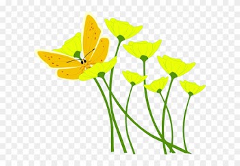 Yellow Flower Clipart - Flower Spring Vector Png