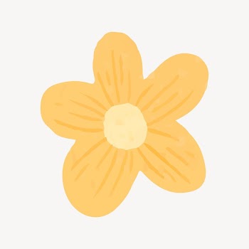 Yellow flower doodle, cute pastel | Free Vector - rawpixel