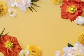 Yellow flowers frame background, nature | Free Photo - rawpixel