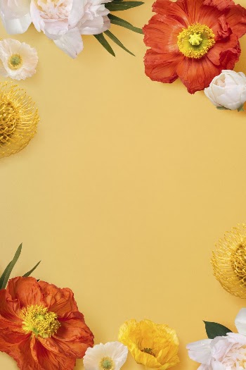 Yellow flowers frame background, nature | Free Photo - rawpixel