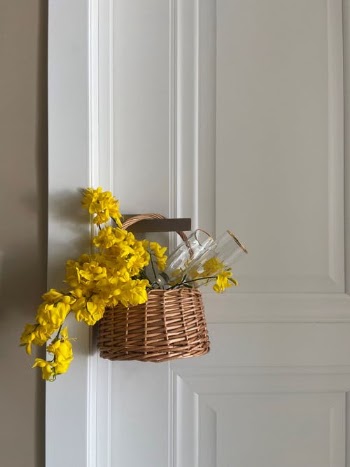 Yellow Flowers on Brown Wicker Basket · Free Stock Photo