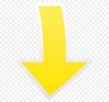 Yellow Font Design Pattern - Yellow Arrow Down Transparent PNG Clip Art Image 