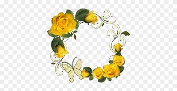 Yellow Frame Png Yellow Rose Frame, Rose Frame - Yellow Rose Frame Png