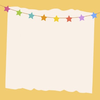 Yellow frame, stars party flag | Free PSD - rawpixel