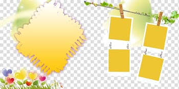 Yellow frame, Yellow frame transparent background PNG clipart