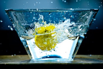 Yellow Fruit Drops on Water