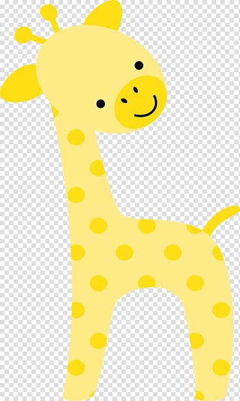 Yellow giraffe illustration, Baby Jungle Animals Zoo Safari , giraffe transparent background PNG clipart
