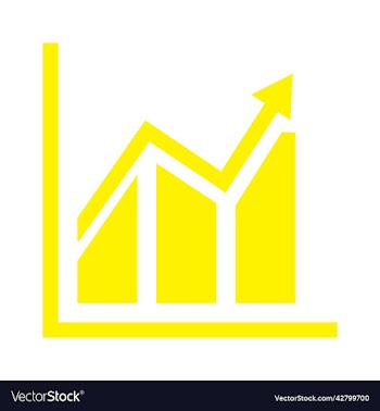 yellow graph icon or logo